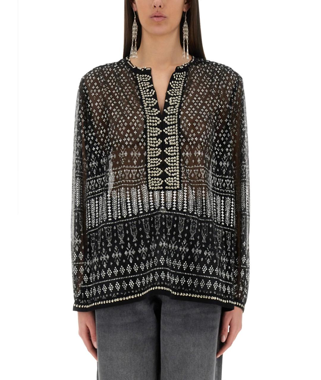 ISABEL MARANT Черная полиэстеровая рубашка, фото 2