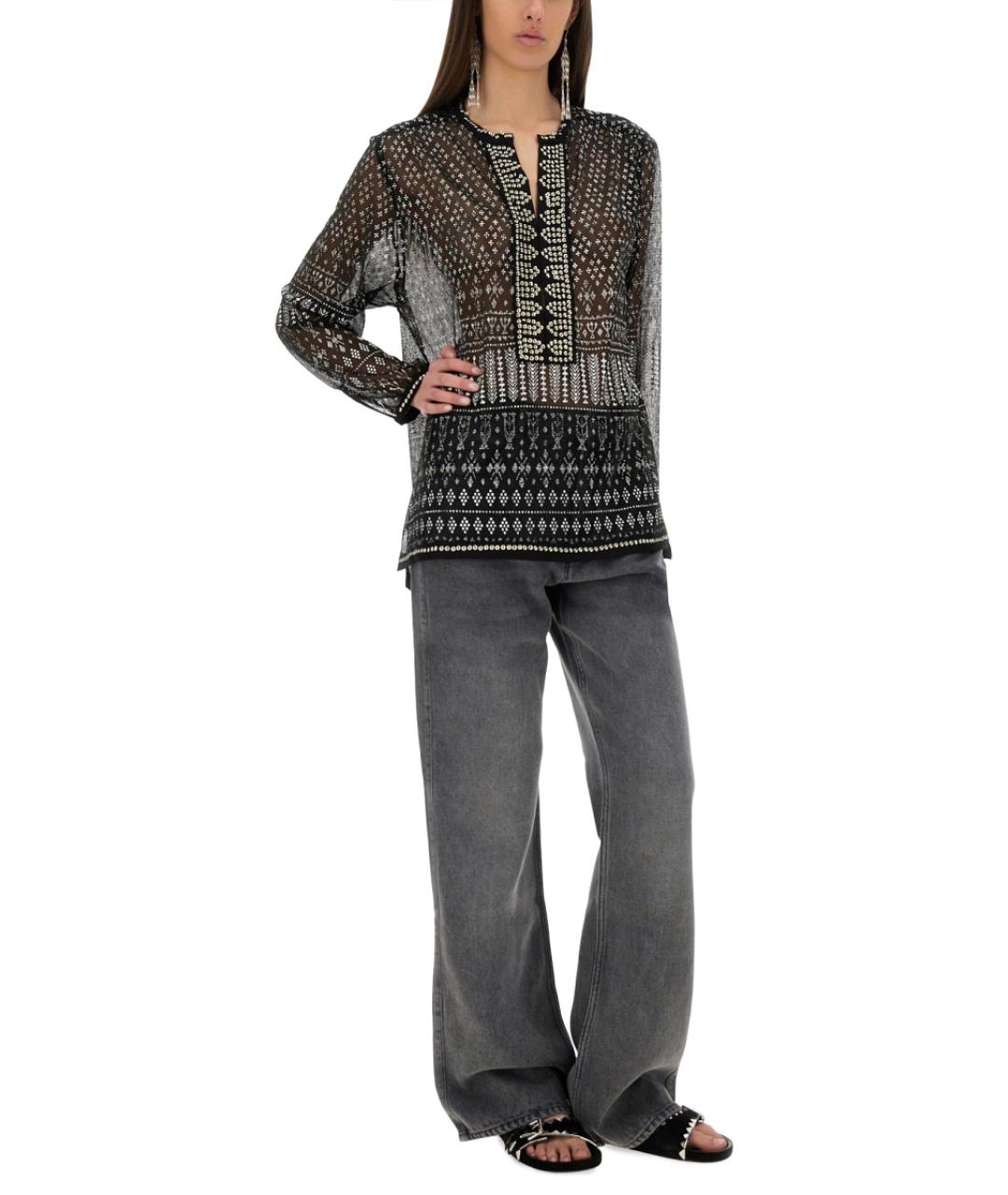 ISABEL MARANT Черная полиэстеровая рубашка, фото 3