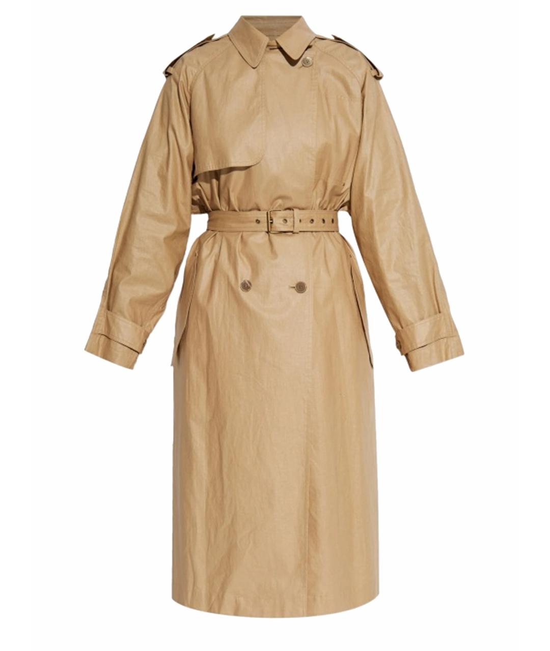 ISABEL MARANT Бежевый льняной тренч/плащ, фото 1