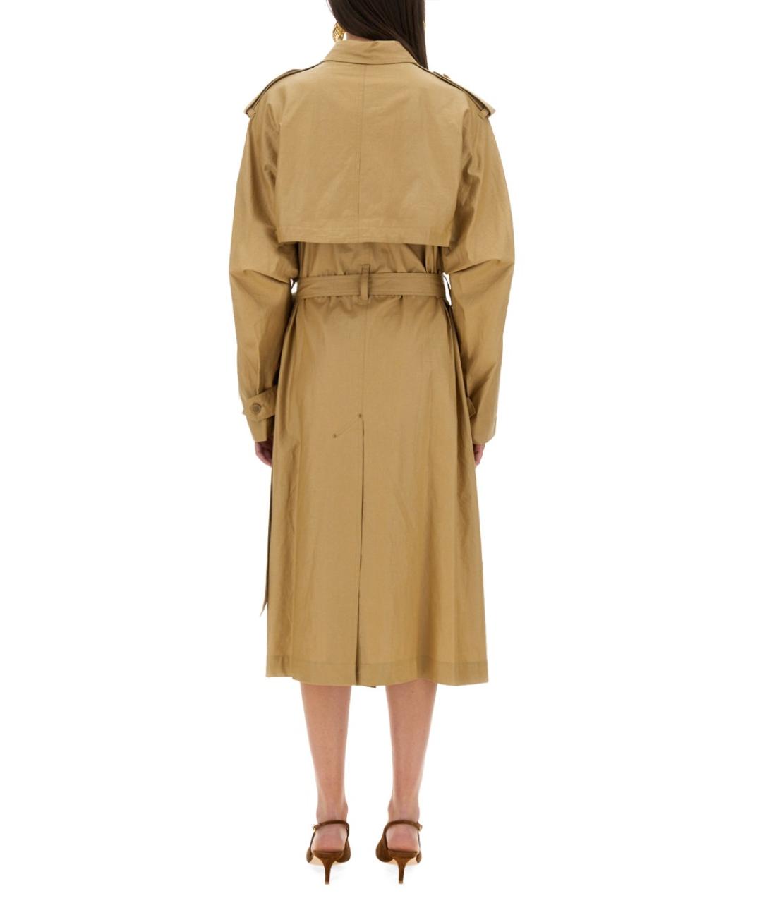 ISABEL MARANT Бежевый льняной тренч/плащ, фото 4