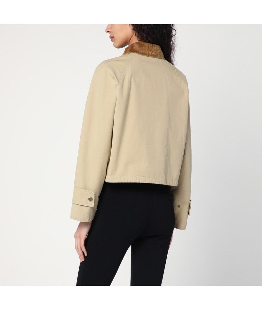 BURBERRY Бежевая хлопковая куртка, фото 3