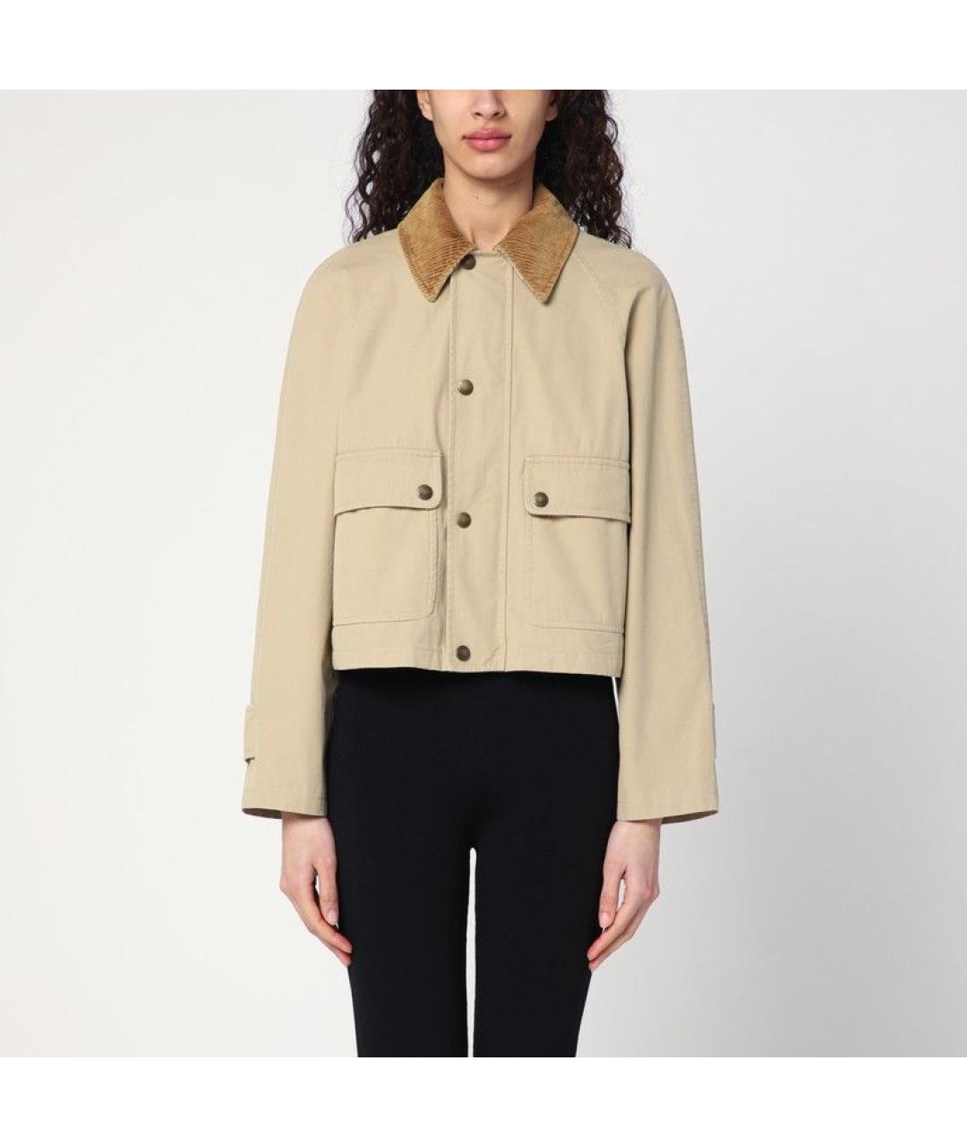 BURBERRY Бежевая хлопковая куртка, фото 2