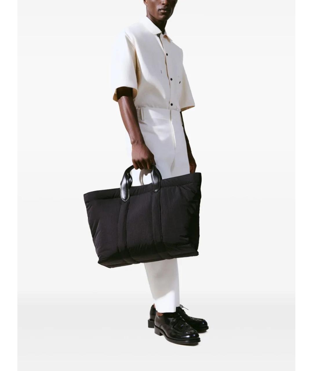 JACQUEMUS Черная синтетическая сумка тоут, фото 3