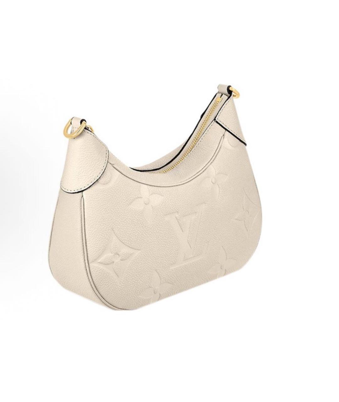 LOUIS VUITTON Бежевая кожаная сумка с короткими ручками, фото 2