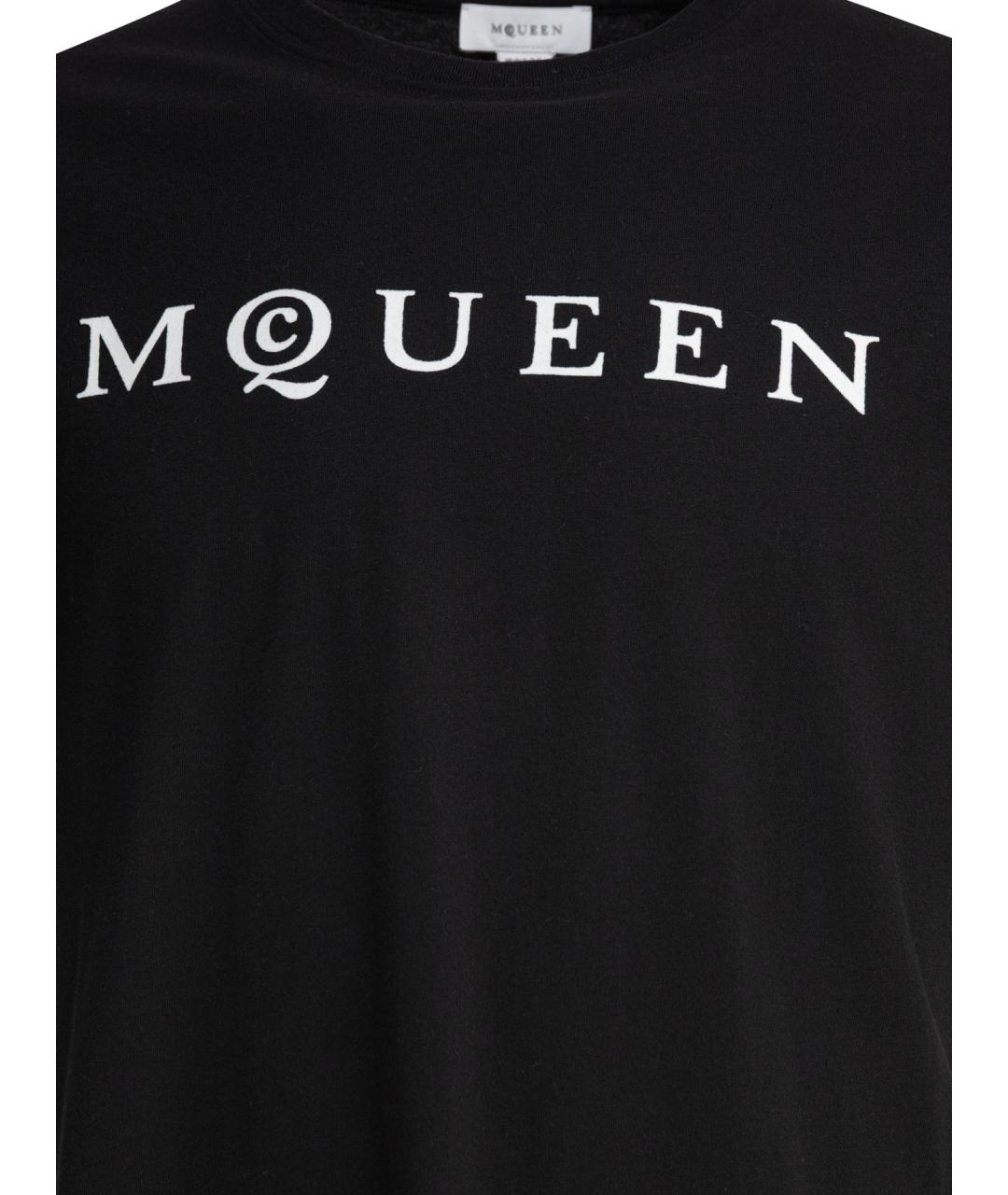 ALEXANDER MCQUEEN Черная хлопковая футболка, фото 3