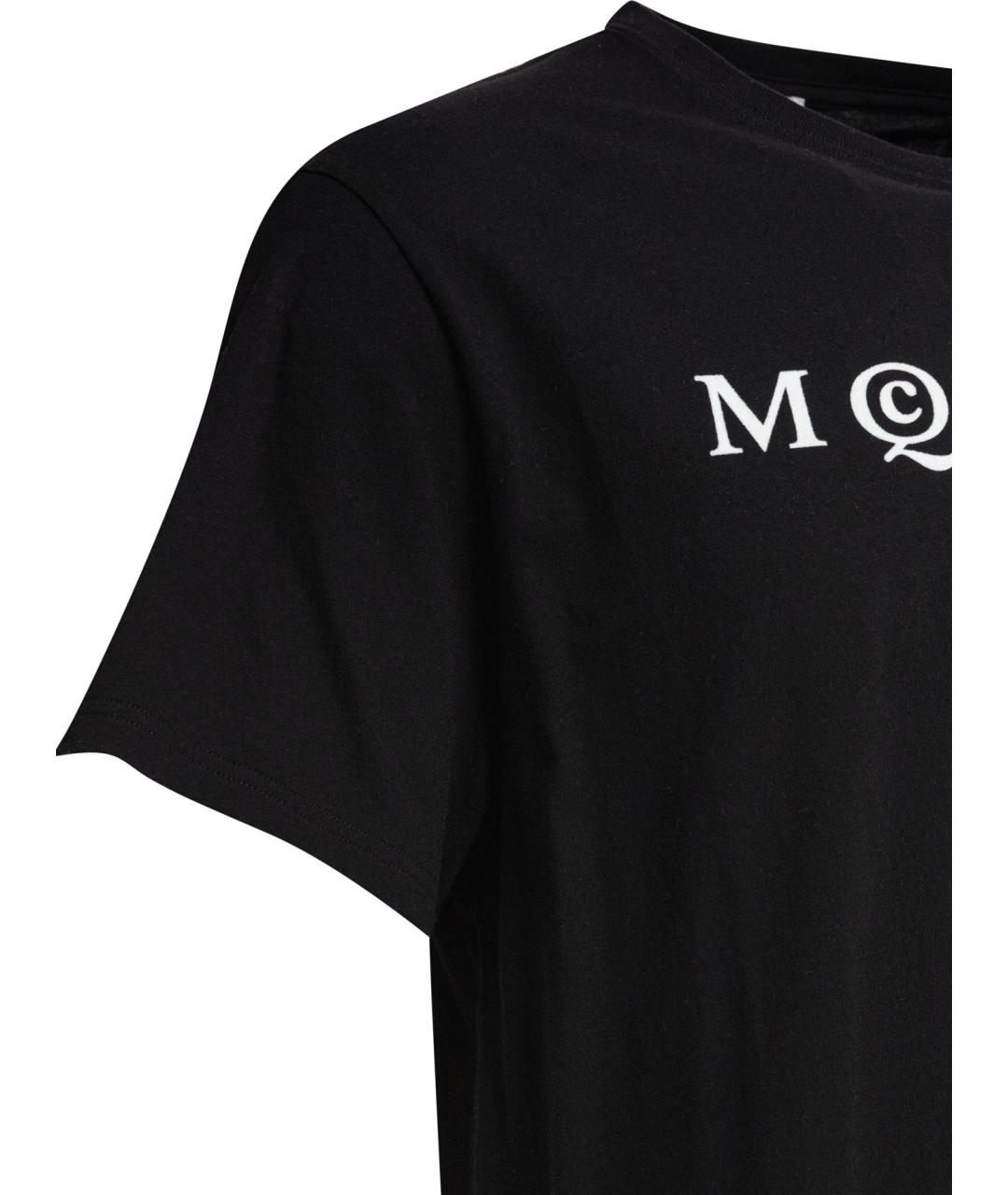 ALEXANDER MCQUEEN Черная хлопковая футболка, фото 4