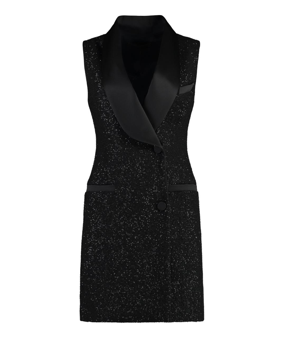 MAX MARA Черное полиэстеровое коктейльное платье, фото 1