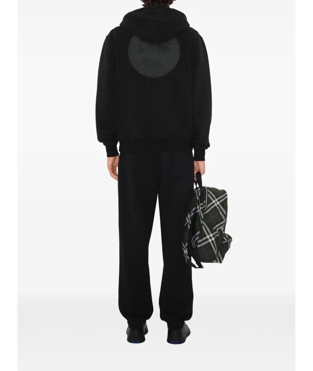 BURBERRY Черные хлопковые повседневные брюки, фото 4