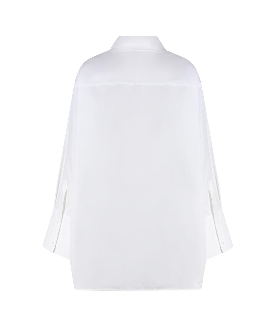 OFF-WHITE Белое хлопковое повседневное платье, фото 2