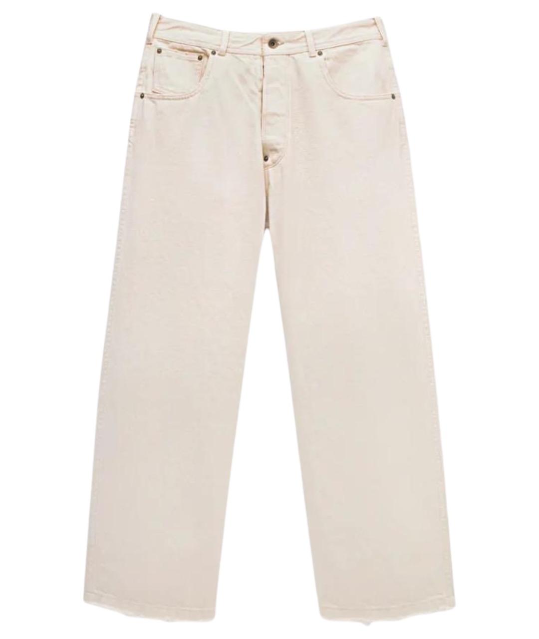 MAISON MARGIELA Бежевые хлопковые повседневные брюки, фото 1