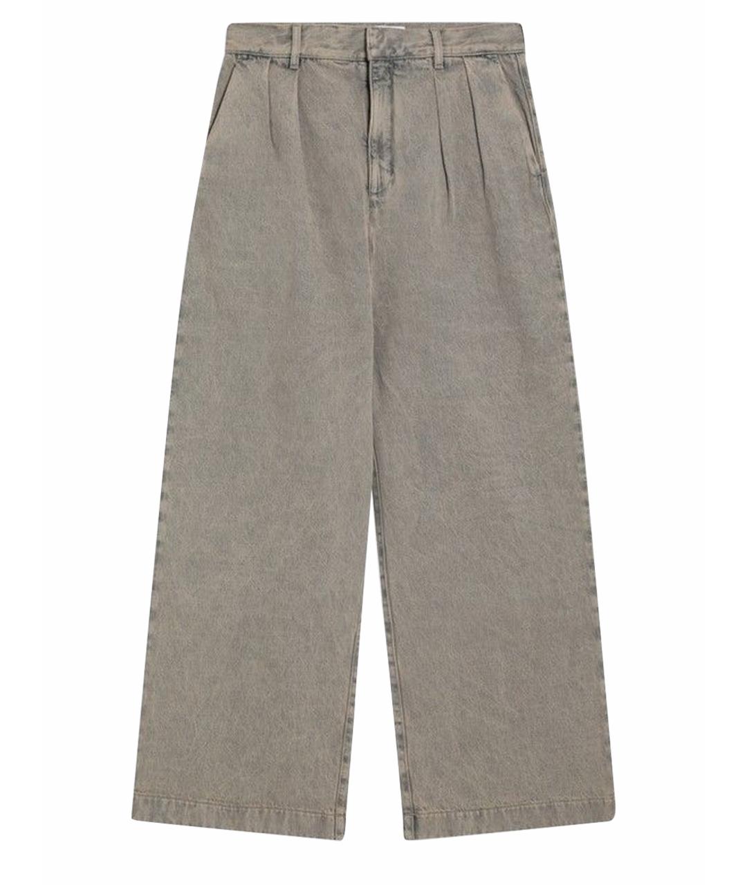 LOEWE Бежевые деним повседневные брюки, фото 1