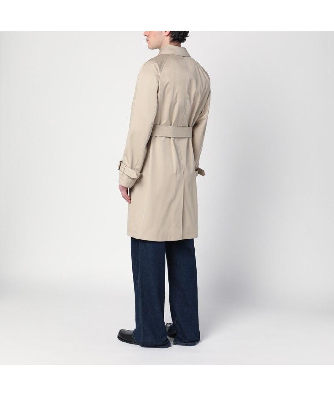 BURBERRY Бежевый хлопковый тренч / плащ, фото 3
