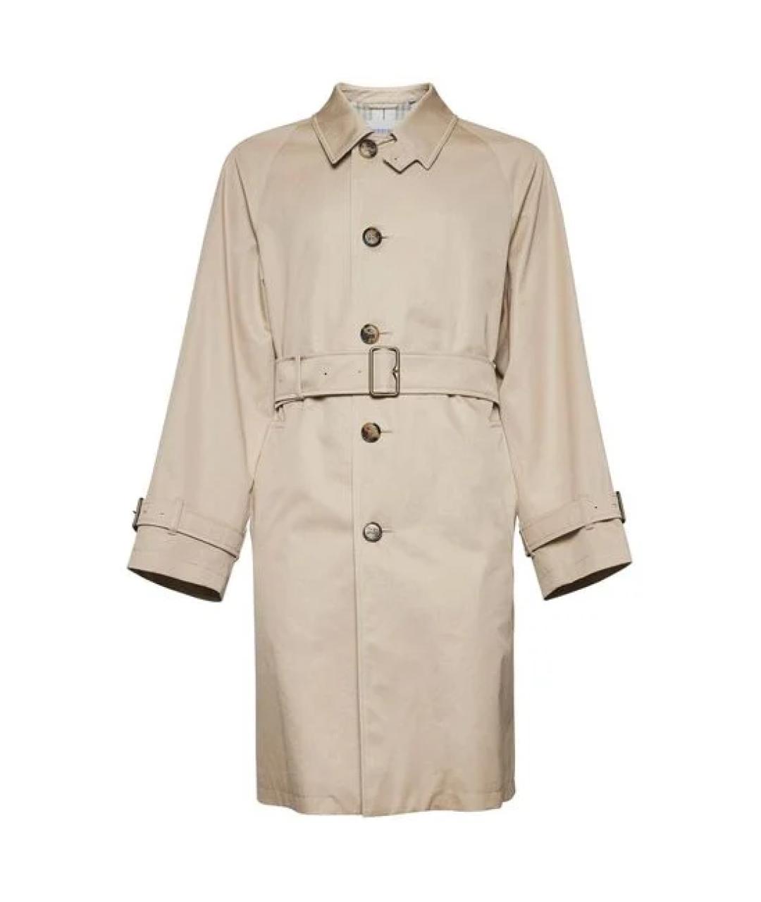 BURBERRY Бежевый хлопковый тренч / плащ, фото 1