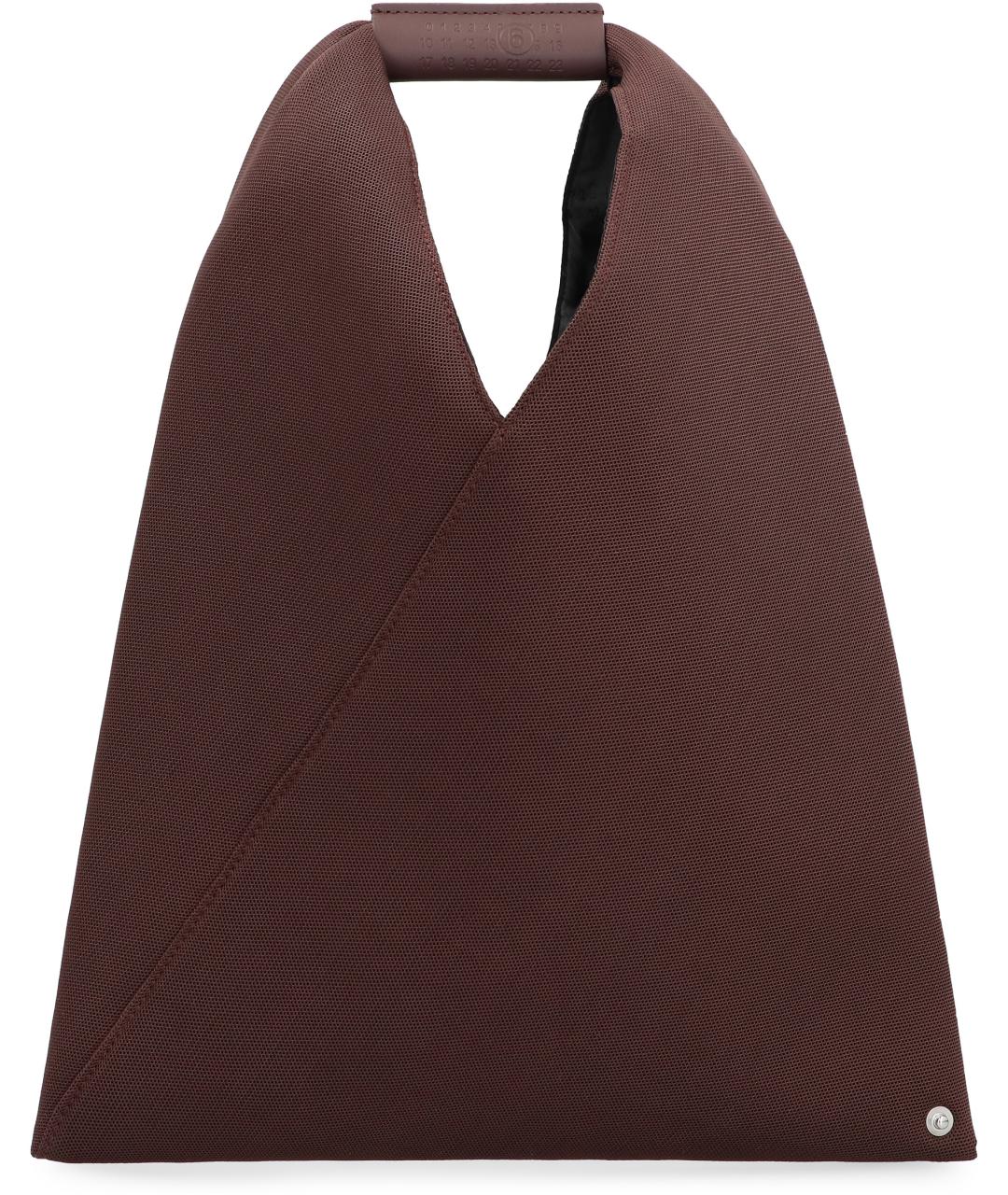 MM6 MAISON MARGIELA Коричневая синтетическая сумка с короткими ручками, фото 2