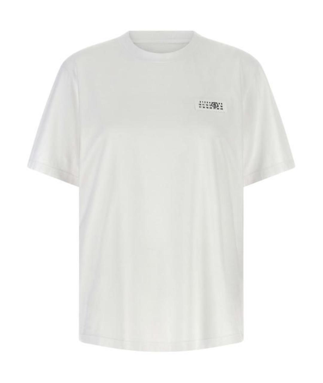 MM6 MAISON MARGIELA Белая хлопковая футболка, фото 1