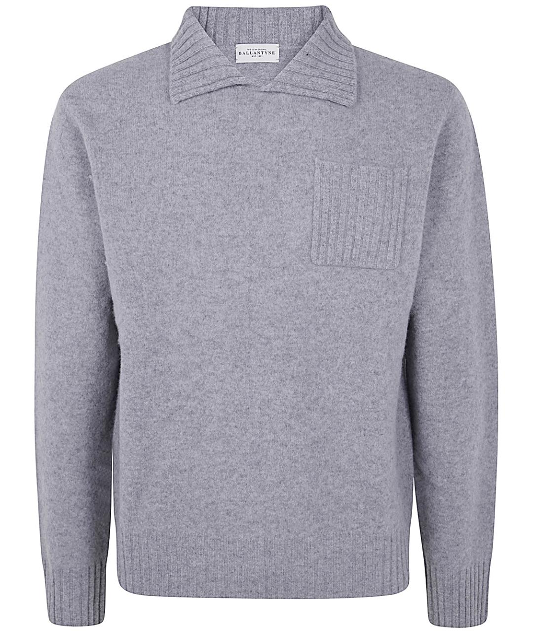 BALLANTYNE Серый шерстяной джемпер / свитер, фото 1