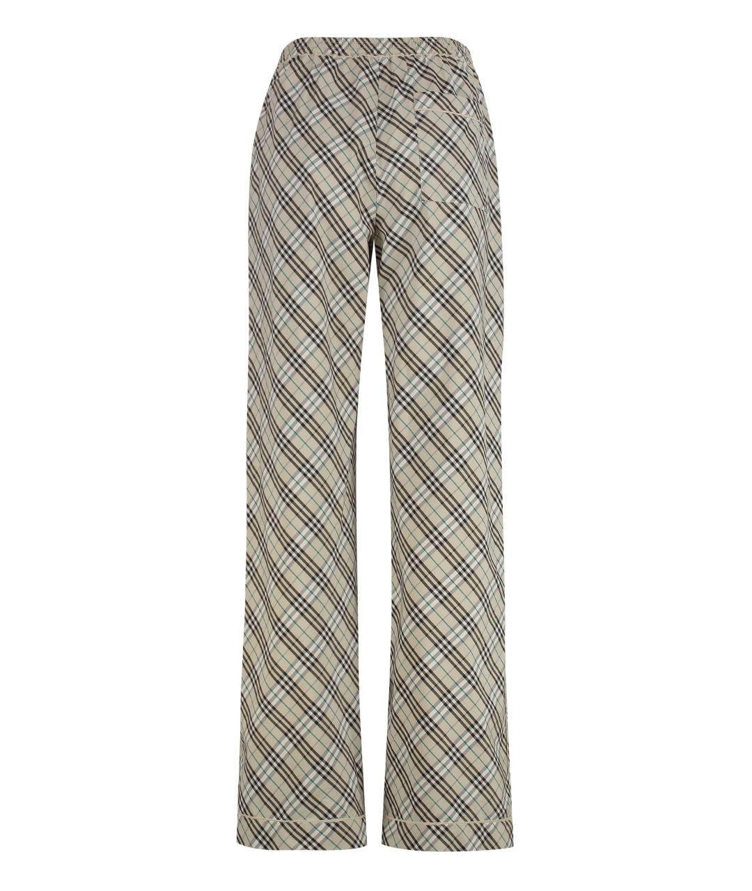 BURBERRY Серые хлопковые прямые брюки, фото 2