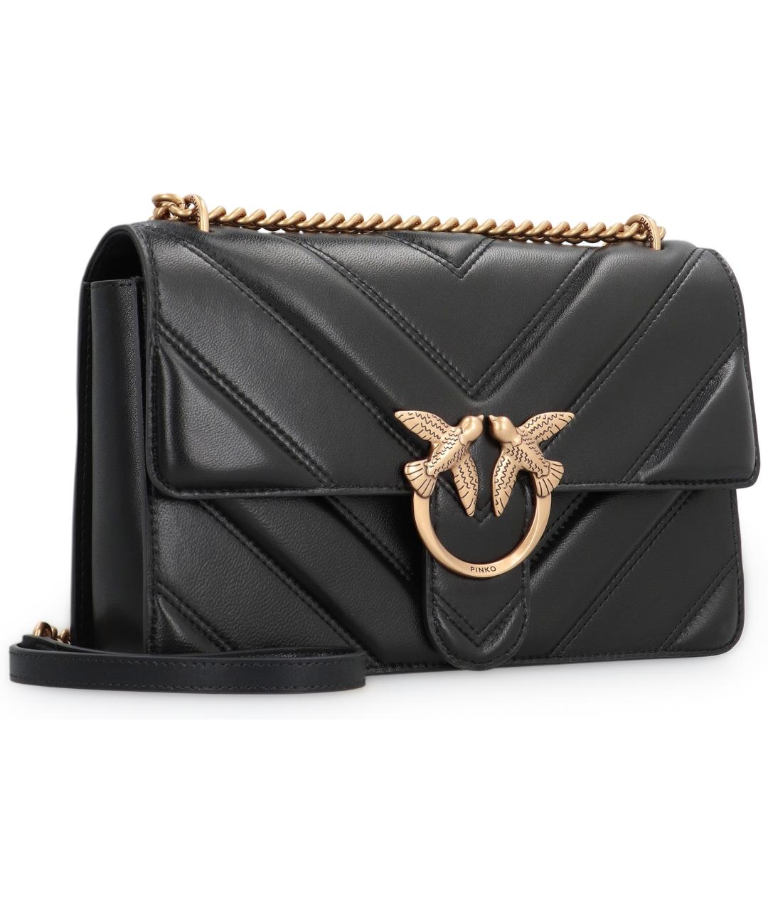 PINKO Черная хлопковая сумка через плечо, фото 3