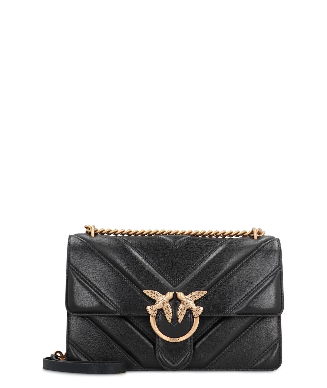 PINKO Черная хлопковая сумка через плечо, фото 1