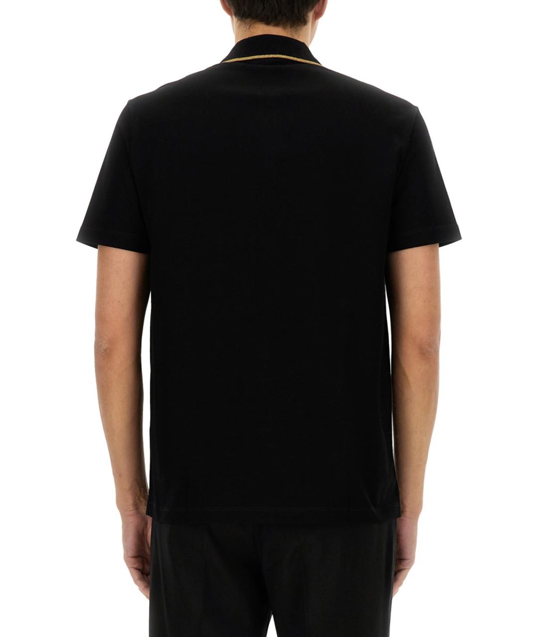 VERSACE Черная хлопковая футболка, фото 4