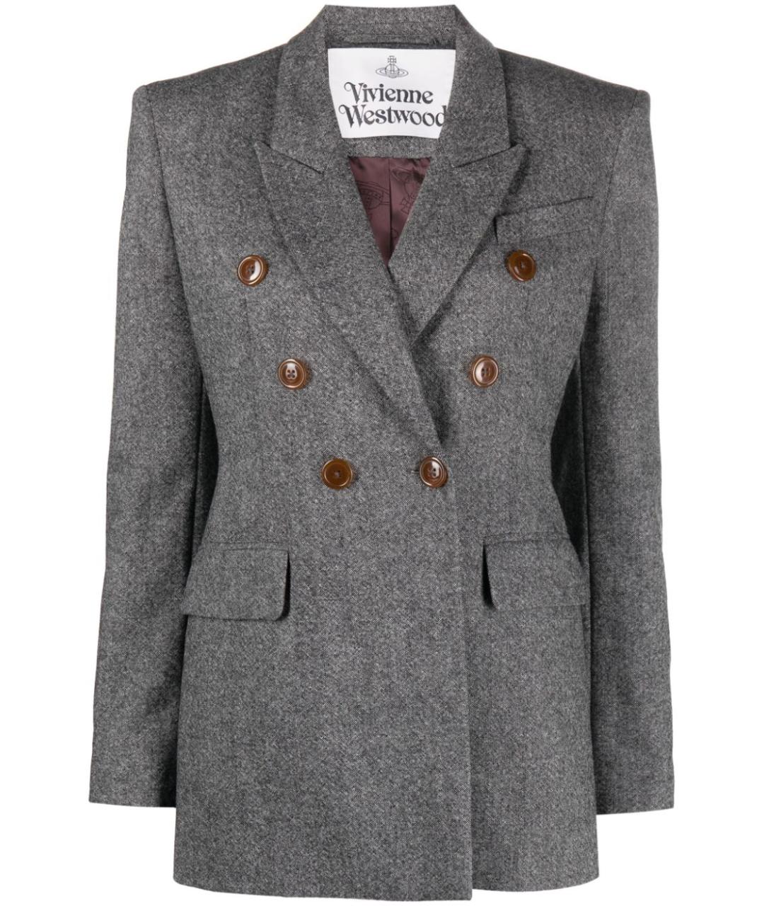 VIVIENNE WESTWOOD Серый шерстяной жакет/пиджак, фото 1