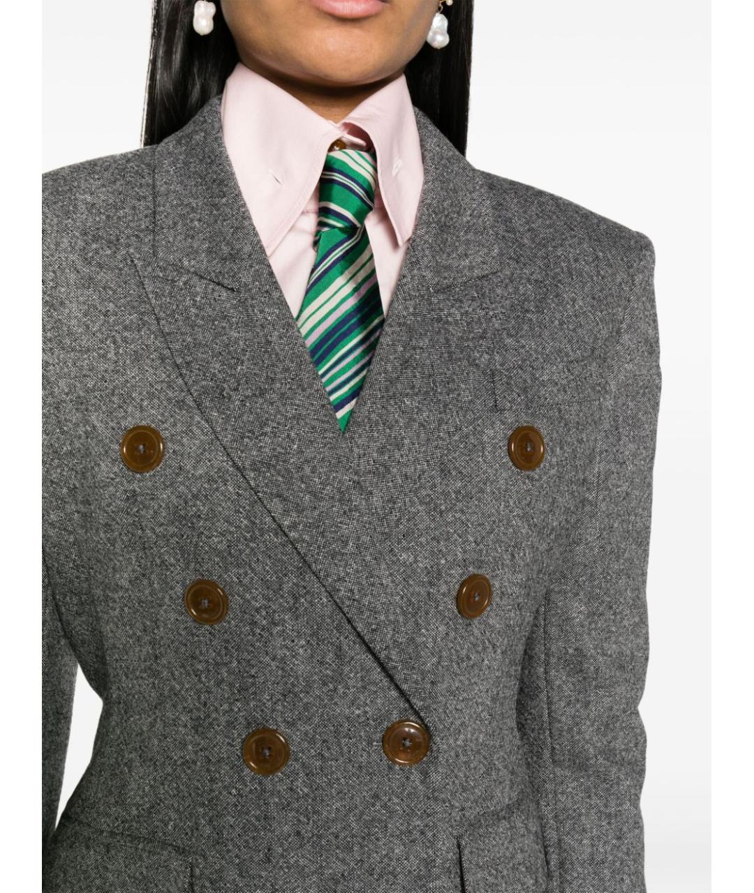 VIVIENNE WESTWOOD Серый шерстяной жакет/пиджак, фото 3