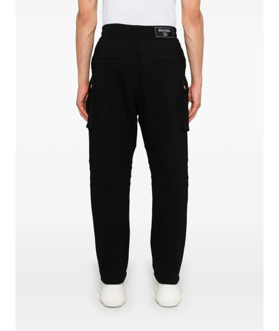 BALMAIN Черные хлопковые повседневные брюки, фото 4