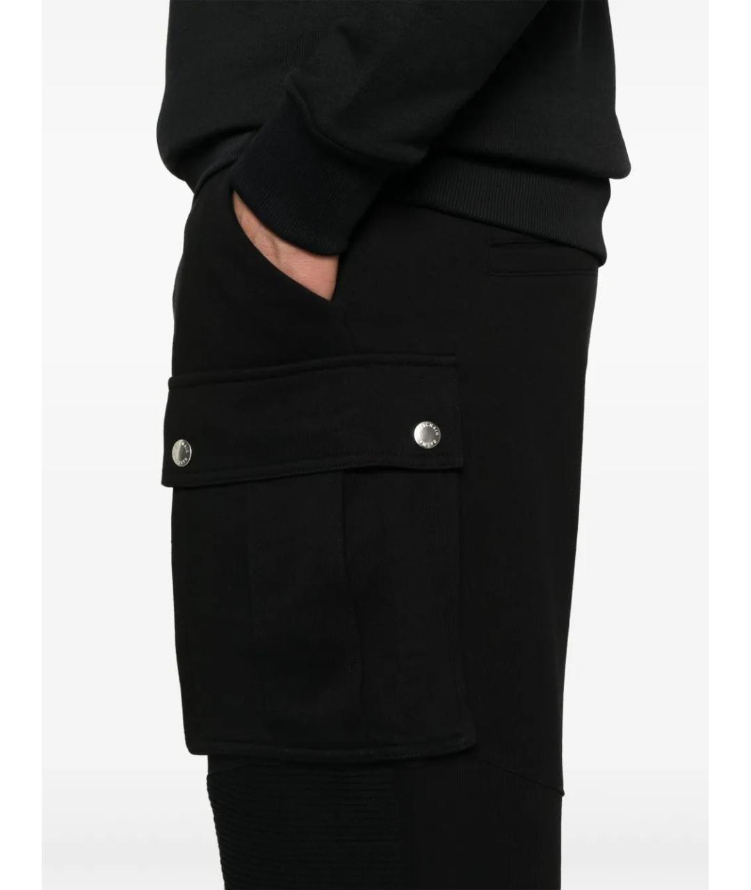 BALMAIN Черные хлопковые повседневные брюки, фото 5