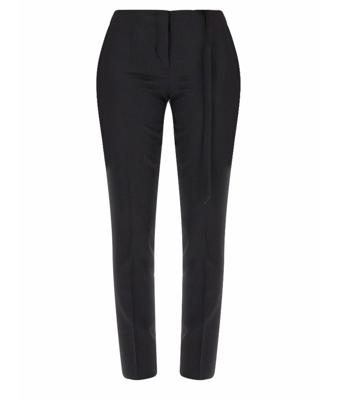 THE ATTICO Черные шерстяные прямые брюки, фото 1