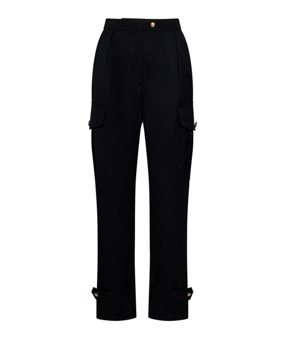 ALEXANDER MCQUEEN Черные шерстяные прямые брюки, фото 1