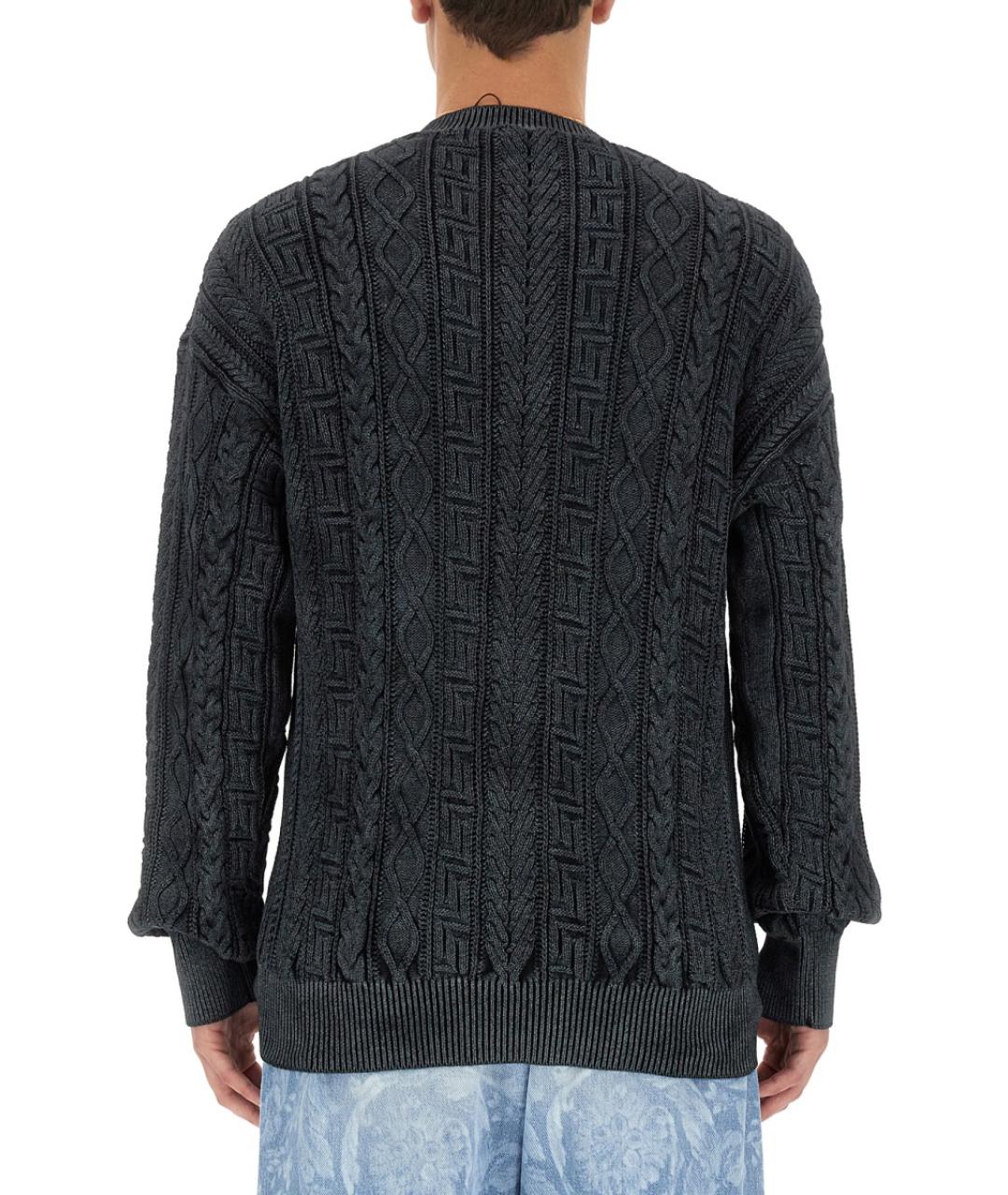 VERSACE Серый хлопковый джемпер / свитер, фото 4