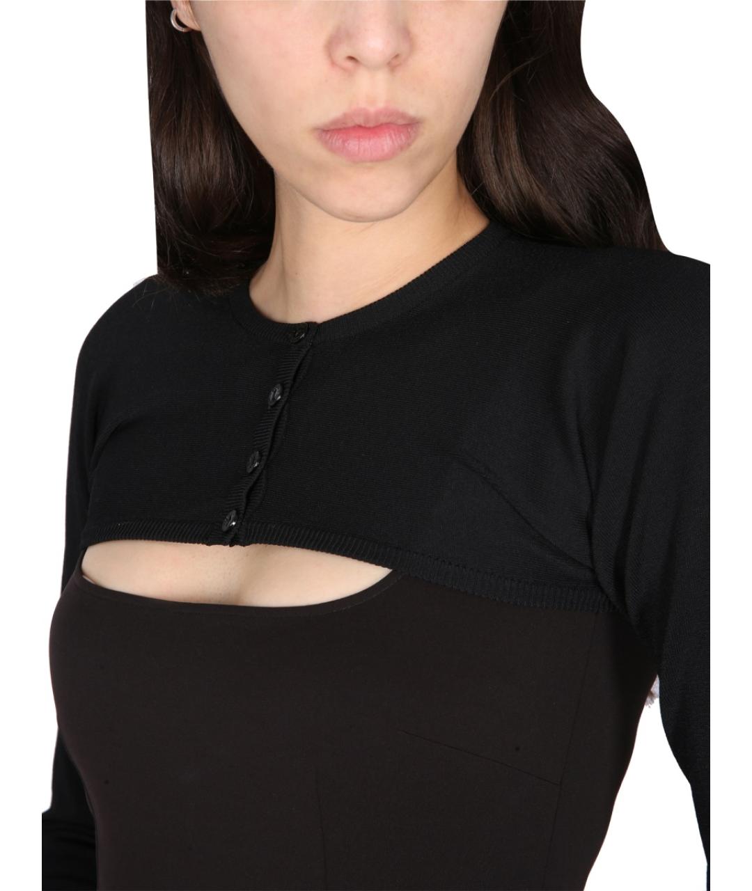 DOLCE&GABBANA Черный полиэстеровый кардиган, фото 5