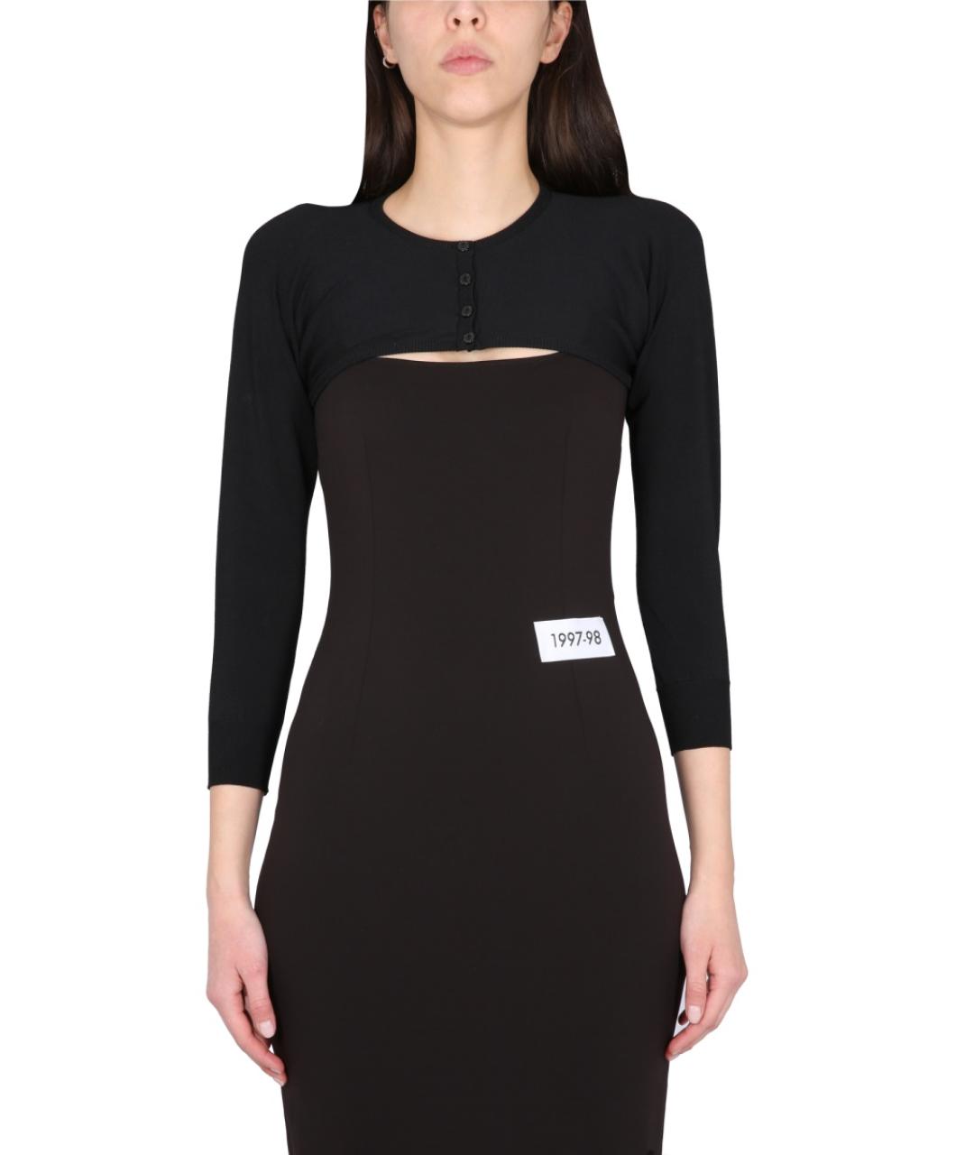 DOLCE&GABBANA Черный полиэстеровый кардиган, фото 2