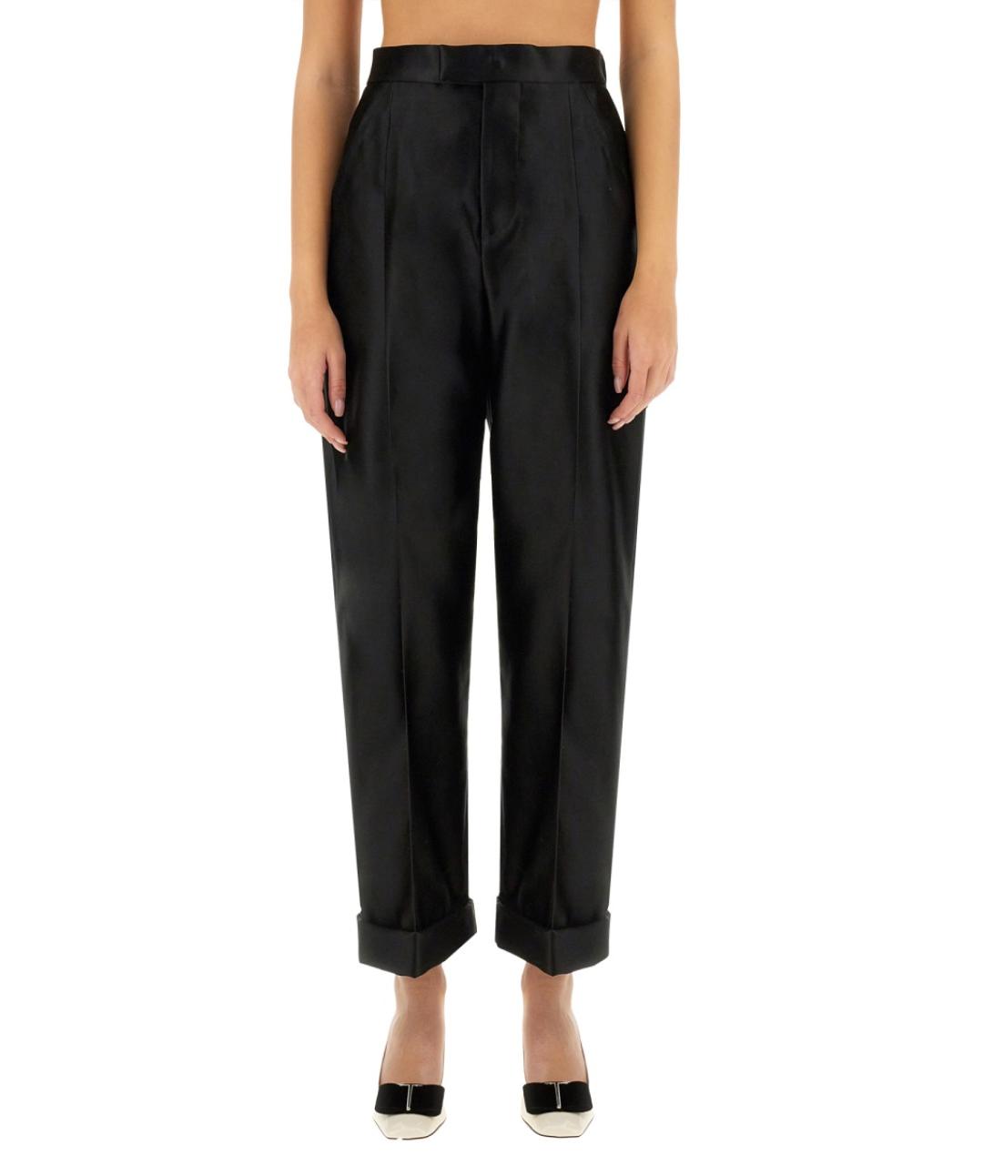 TOM FORD Черные шелковые прямые брюки, фото 2
