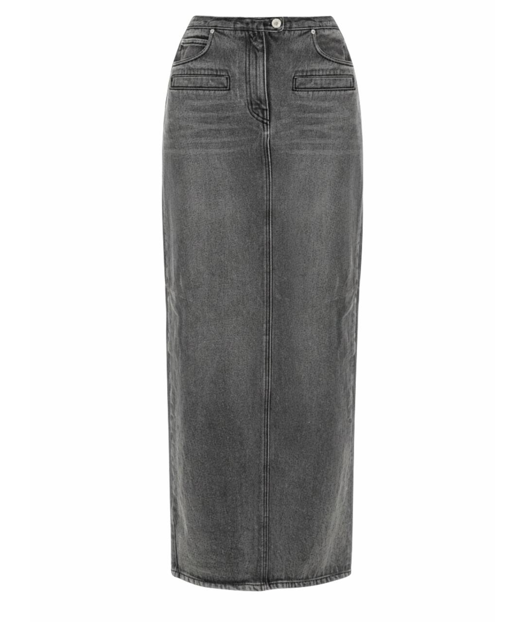 COURREGES Серая деним юбка макси, фото 1