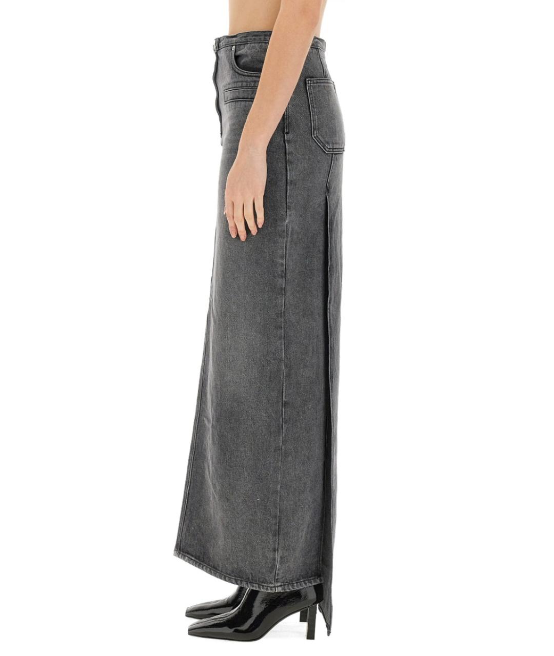 COURREGES Серая деним юбка макси, фото 2