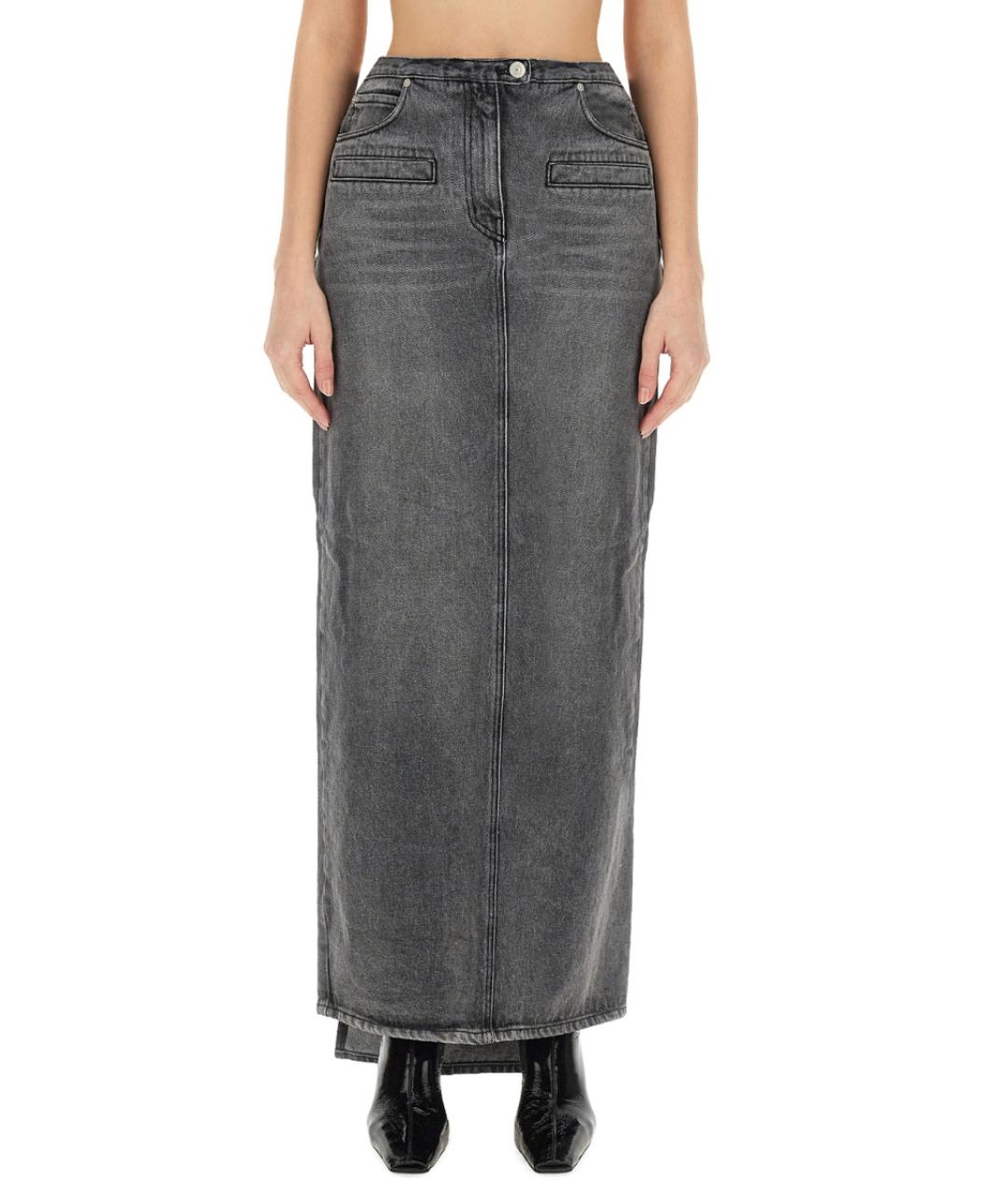COURREGES Серая деним юбка макси, фото 5