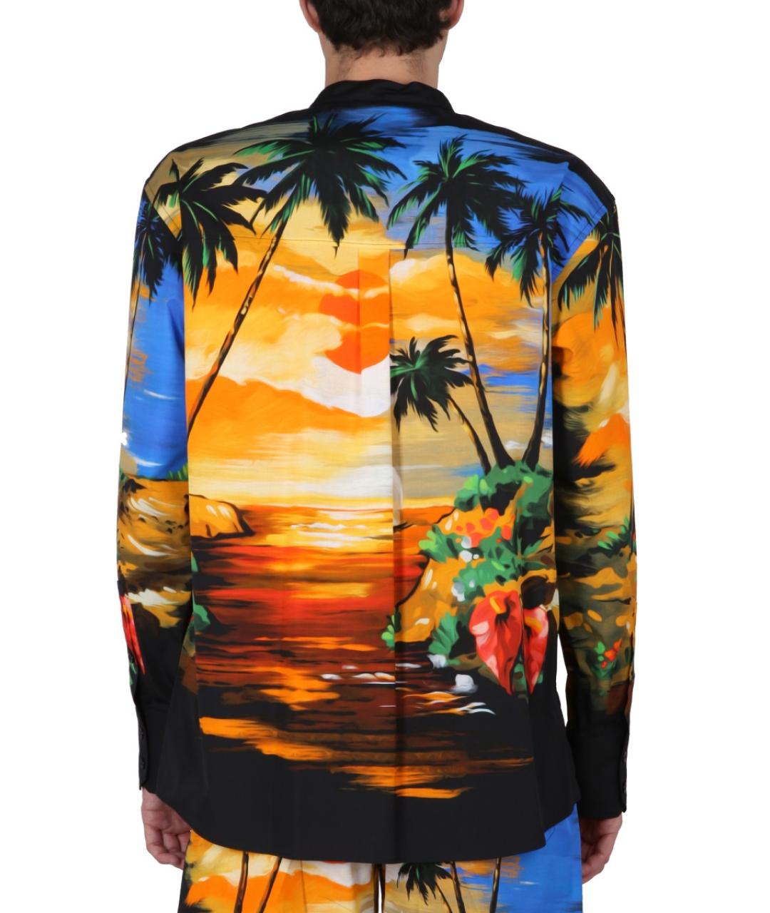 DOLCE&GABBANA Мульти хлопковая кэжуал рубашка, фото 4