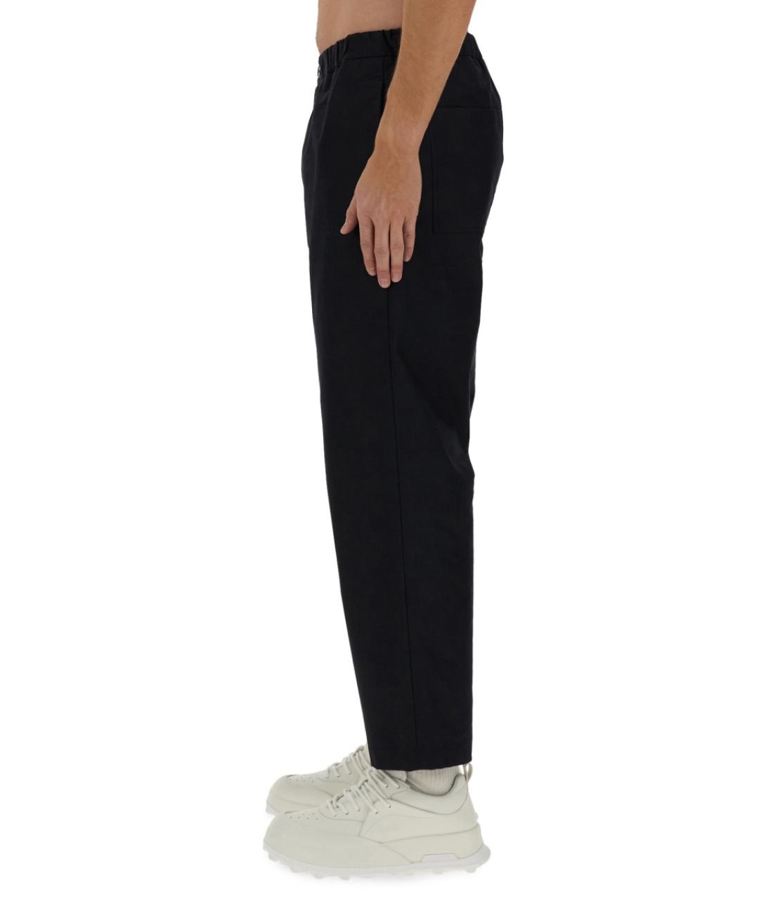 JIL SANDER Темно-синие хлопковые повседневные брюки, фото 5