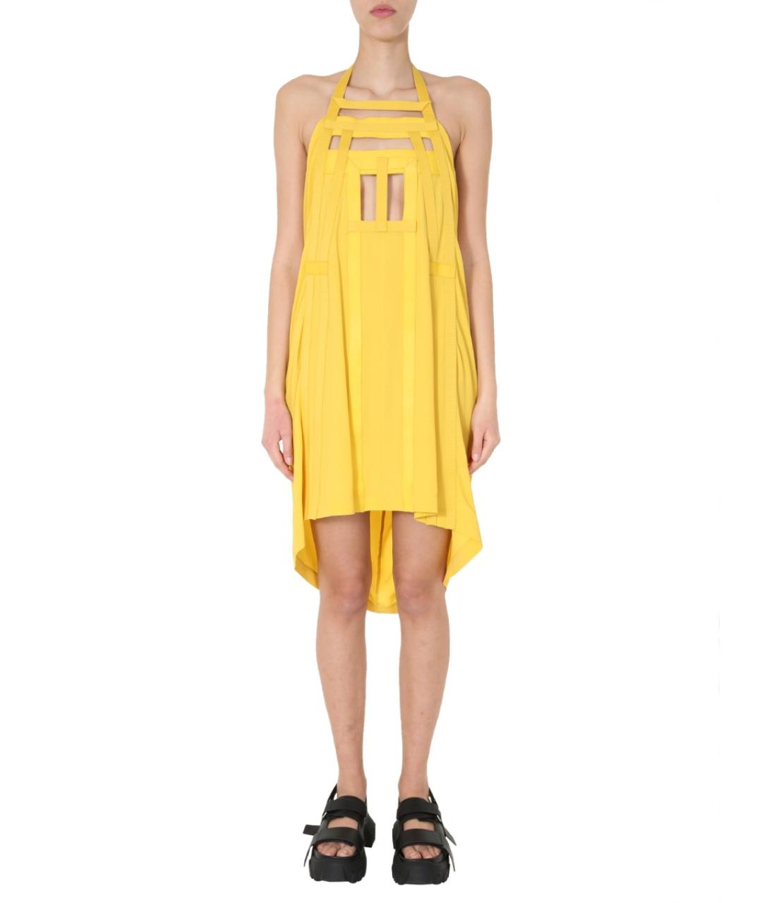 RICK OWENS Желтое повседневное платье, фото 5