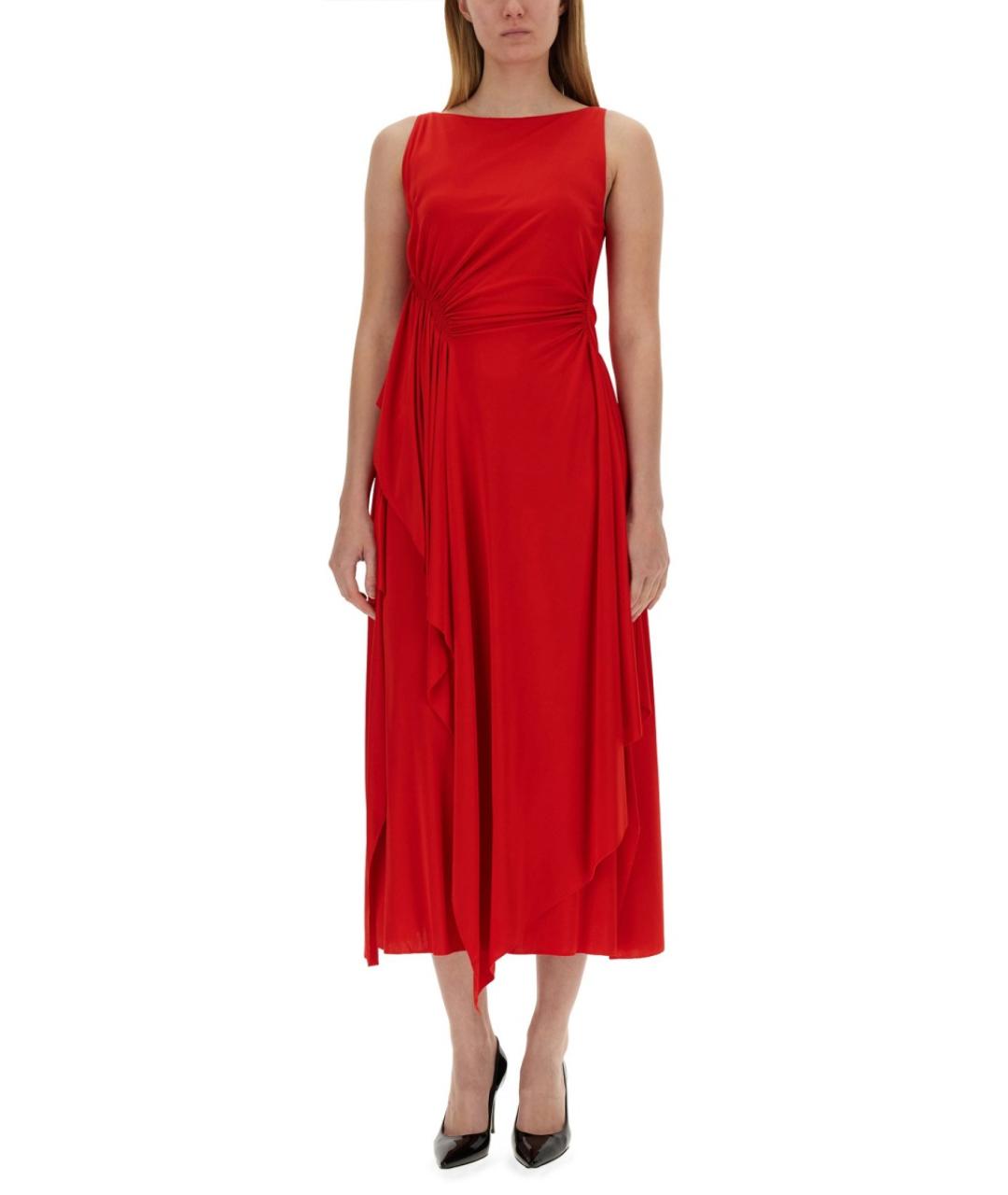 LANVIN Красное вискозное вечернее платье, фото 3