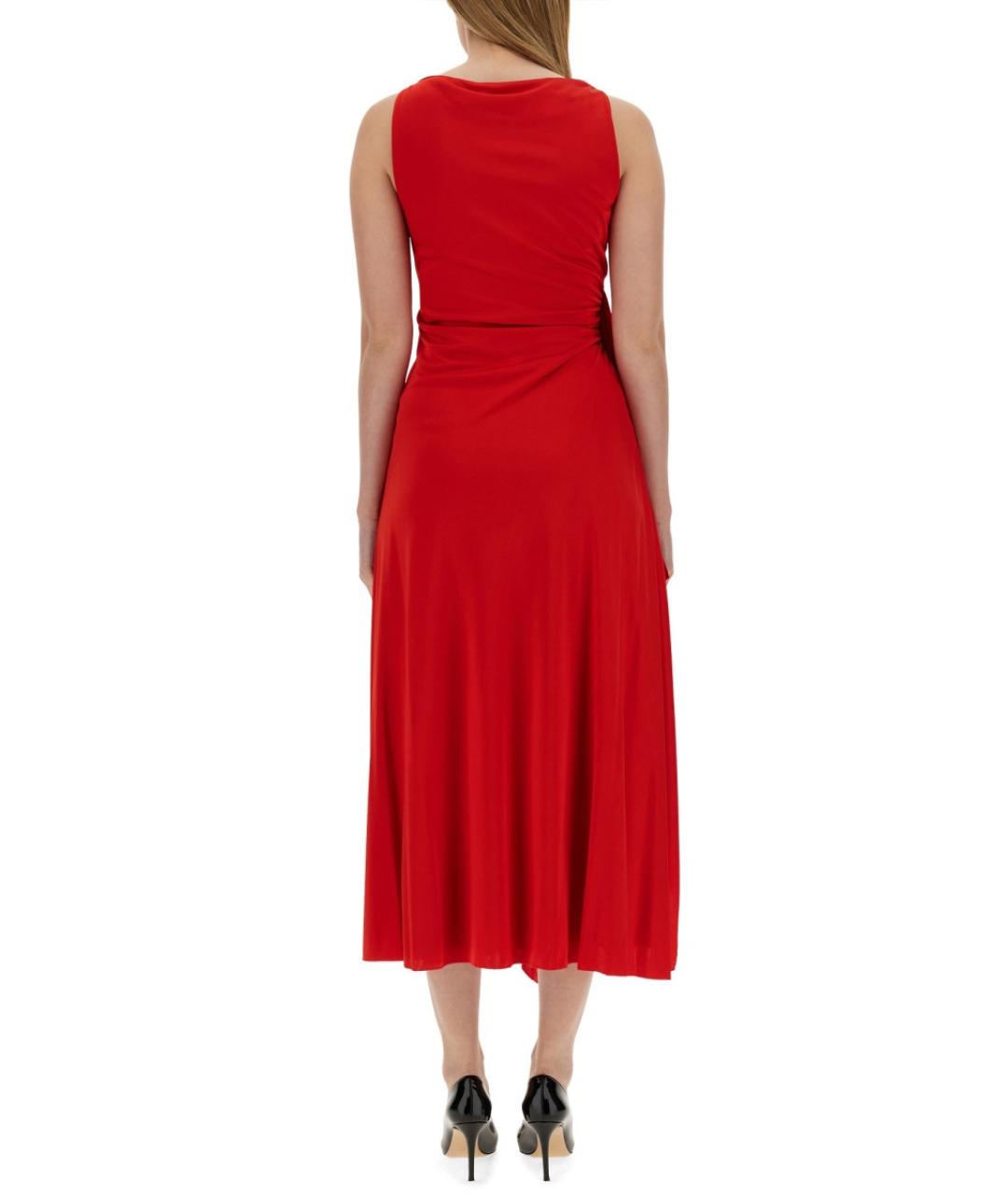 LANVIN Красное вискозное вечернее платье, фото 5