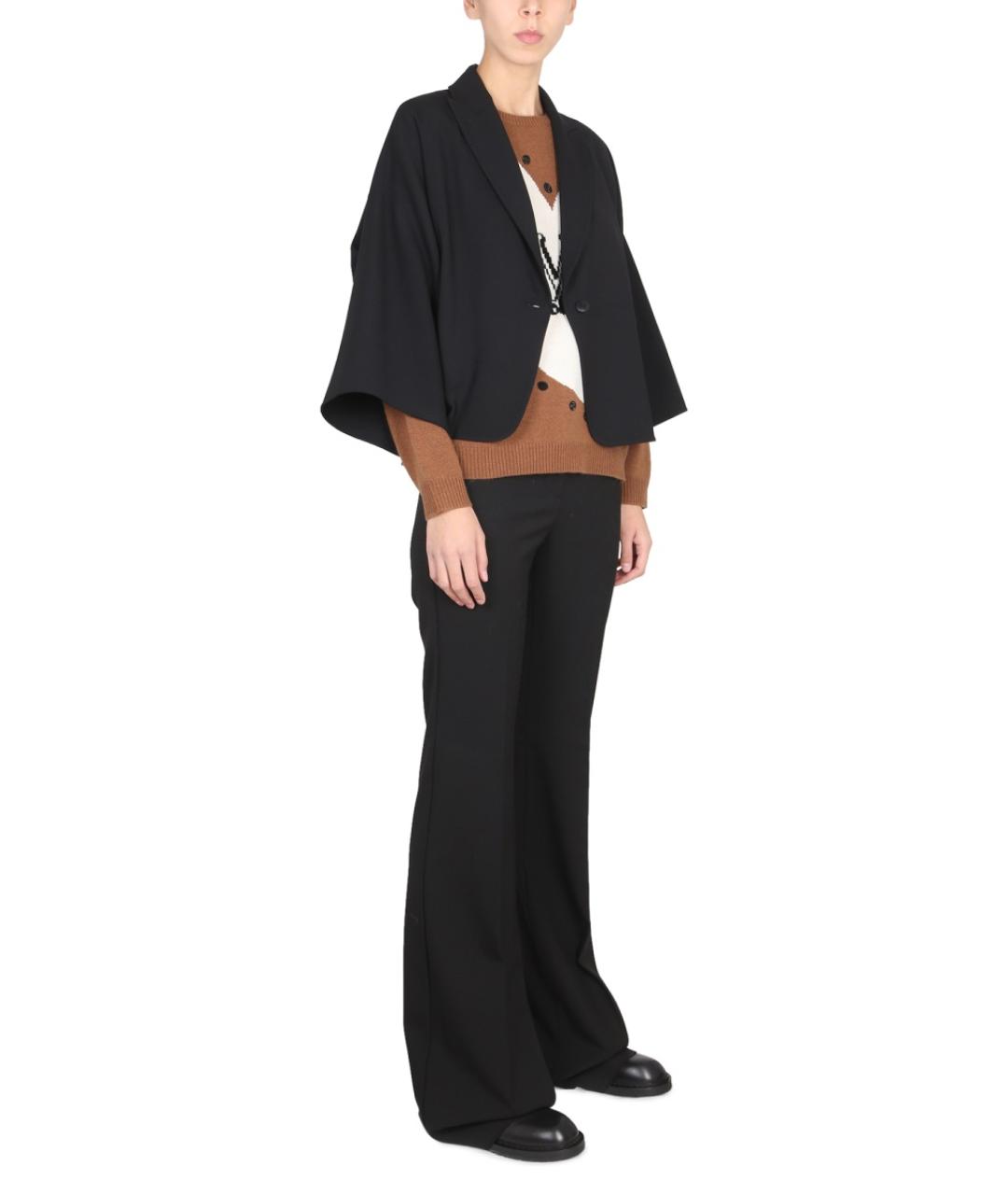 MAX MARA Черный шерстяной жакет/пиджак, фото 3