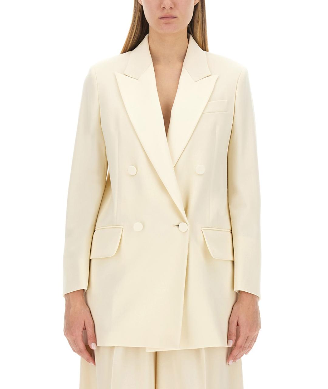 MAX MARA Бежевый шерстяной жакет/пиджак, фото 5