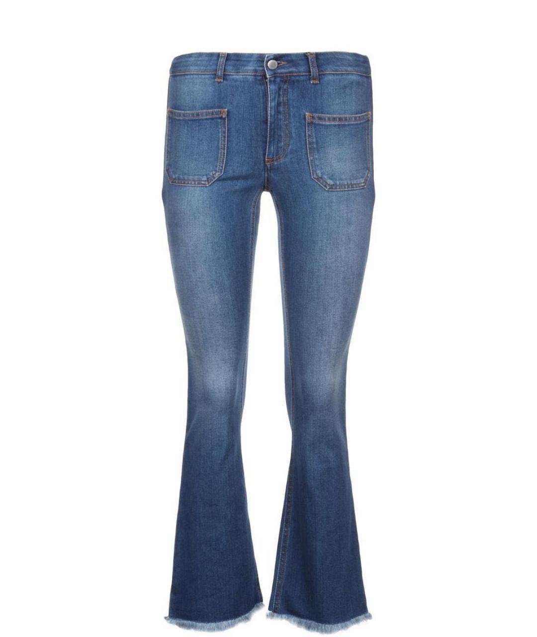 STELLA MCCARTNEY Синие хлопко-эластановые джинсы клеш, фото 1