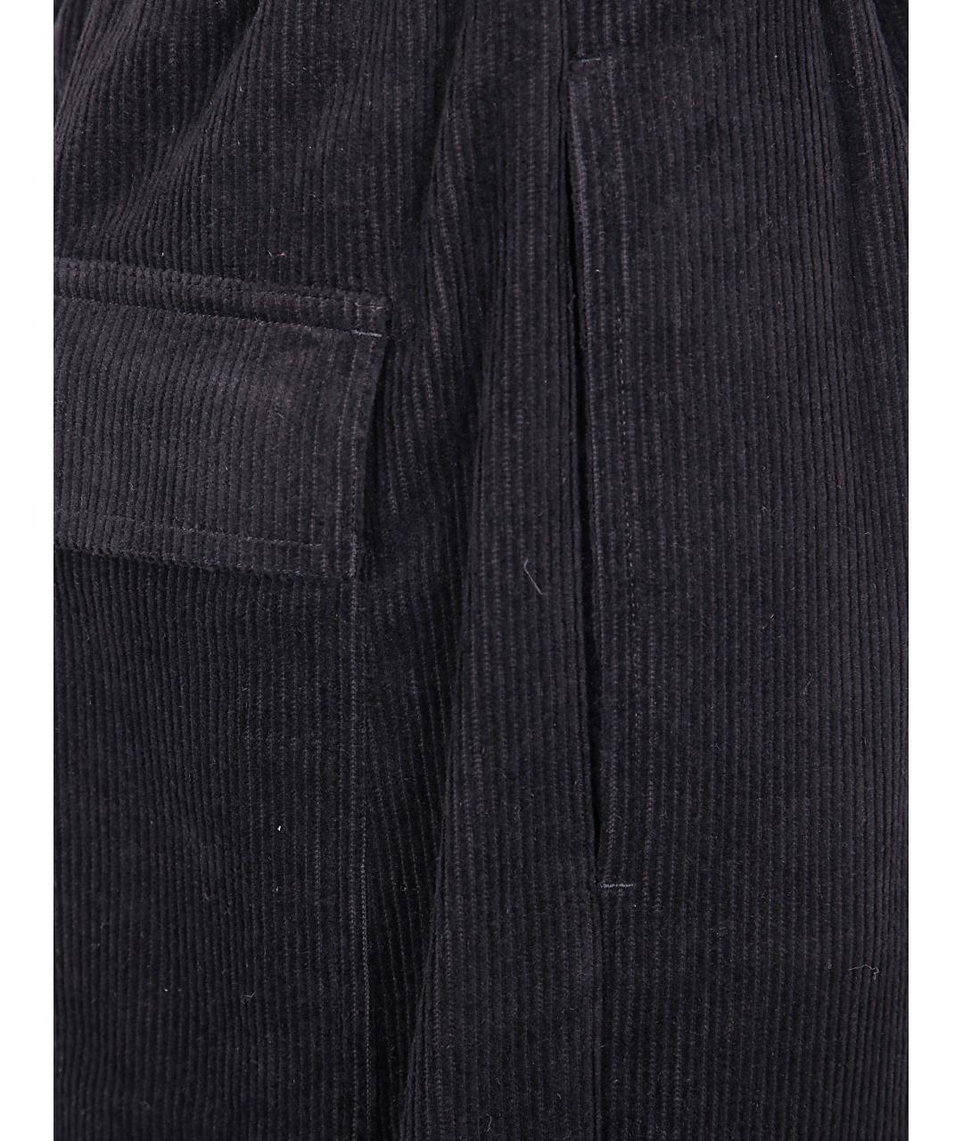 RICK OWENS Черные хлопковые прямые брюки, фото 3