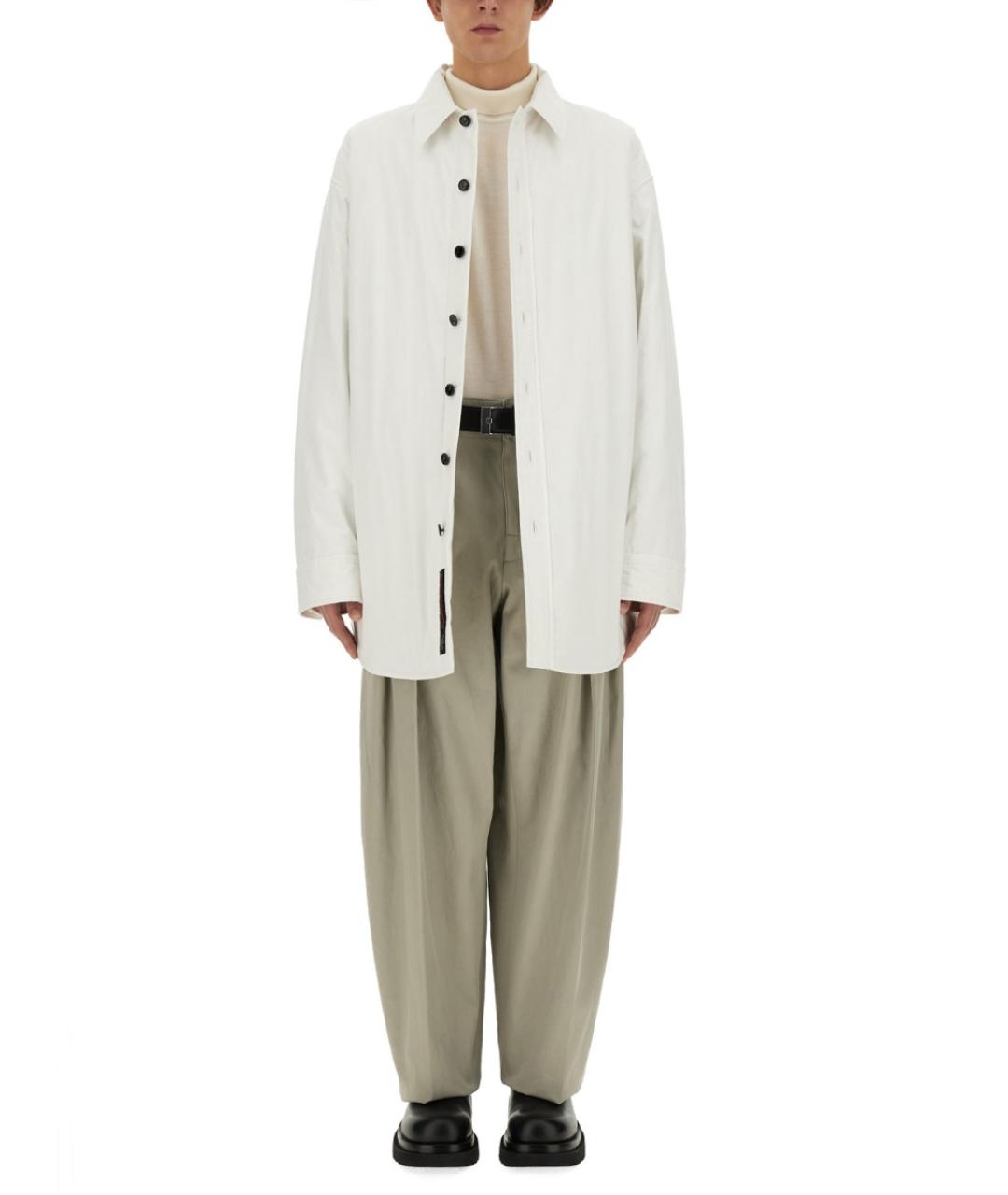 BOTTEGA VENETA Белая хлопковая куртка, фото 3