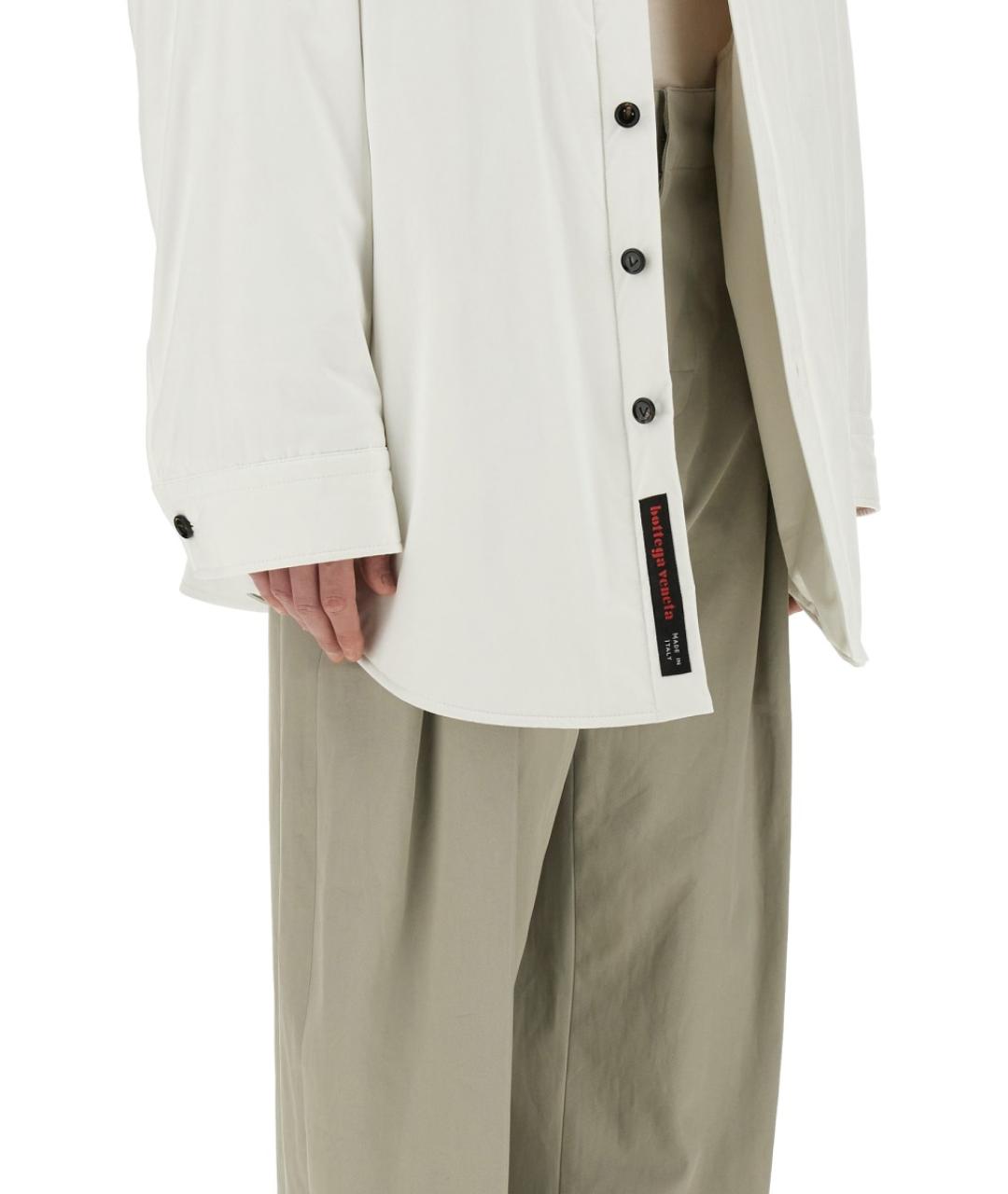 BOTTEGA VENETA Белая хлопковая куртка, фото 5