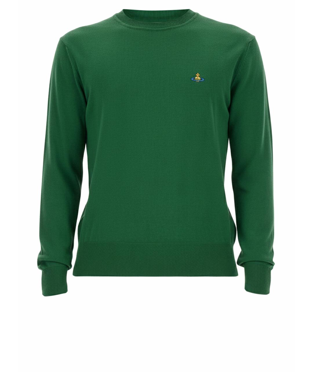 VIVIENNE WESTWOOD Зеленый хлопковый джемпер / свитер, фото 1