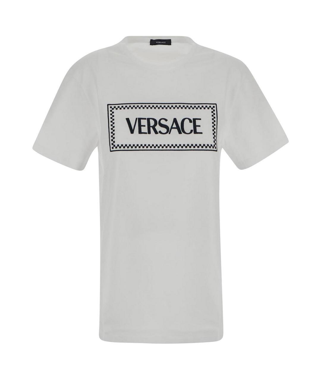 VERSACE Белая хлопковая футболка, фото 1
